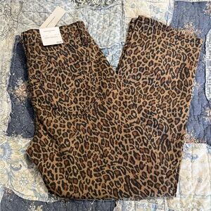 Banana Republic Leopard Print barrel ankle Pants